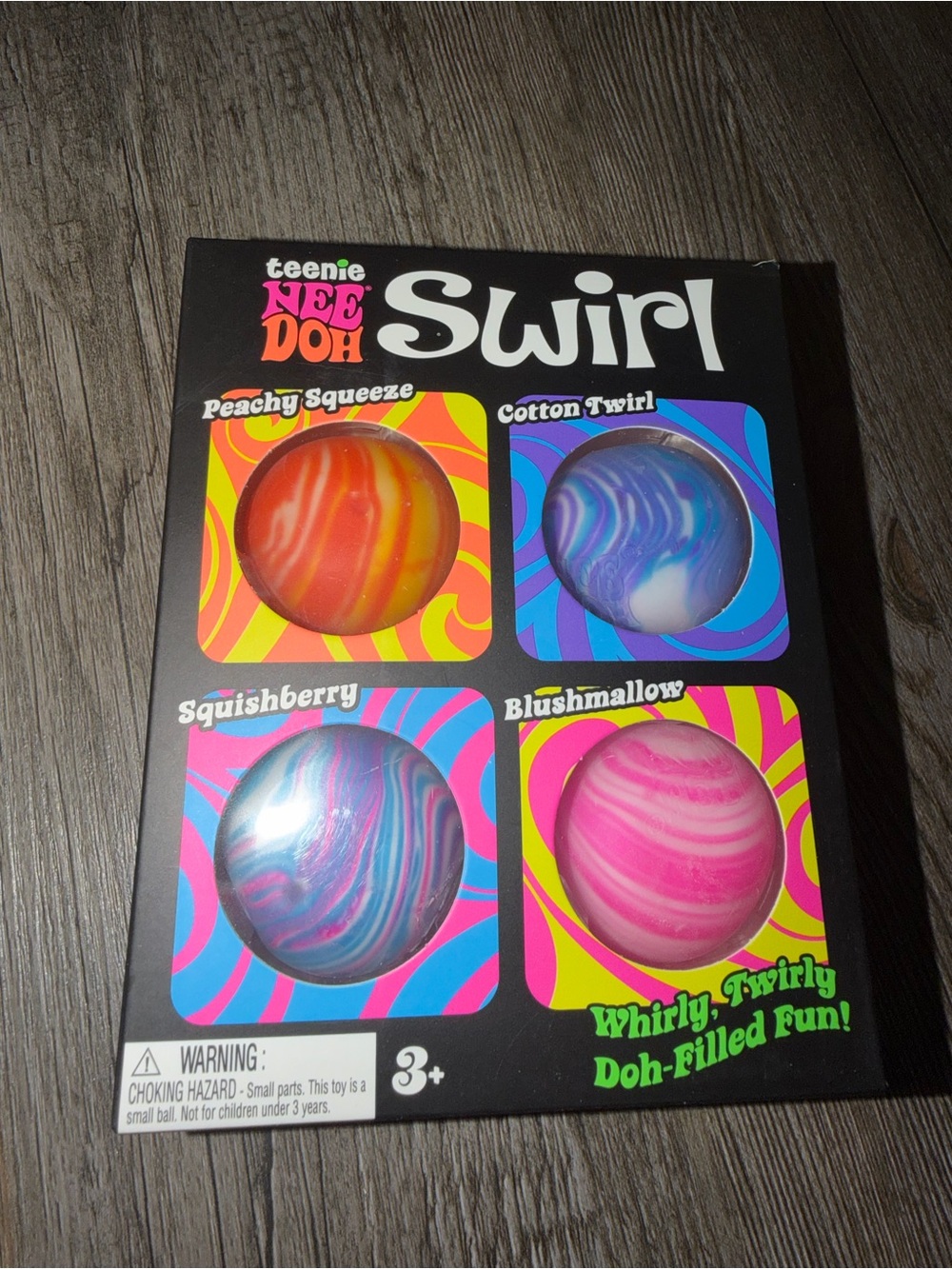 Needoh teenie swirl ball set squishy viral toy